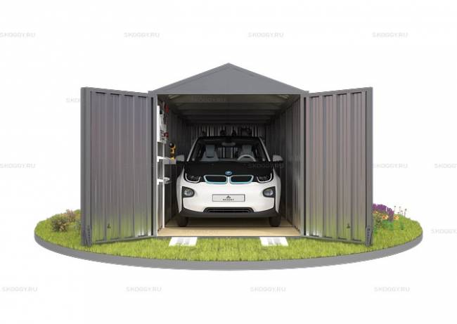 Хозблок SKOGGY секционный с двускатной крышей 6 х 2 м, цинковый Хозблок SKOGGY секционный с двускатной крышей 6 х 2 м, цинковый