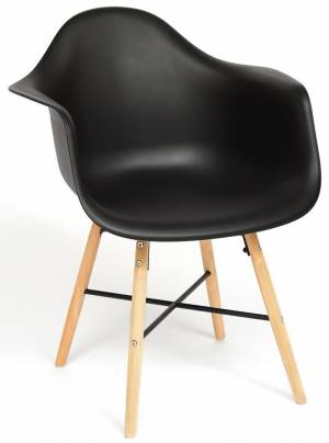 Кресло CINDY (EAMES) (mod. 919) дерево бук/металл/сиденье пластик, 60*62*79см, черный/black with natural legs (Комплект из 4 шт.) Кресло CINDY (EAMES) (mod. 919) дерево бук/металл/сиденье пластик, 60*62*79см, черный/black with natural legs (Комплект из 4 шт.)