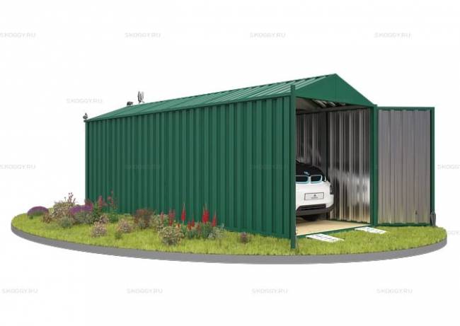 Хозблок SKOGGY секционный с двускатной крышей 6 х 2 м, зелёный мох Хозблок SKOGGY секционный с двускатной крышей 6 х 2 м, зелёный мох