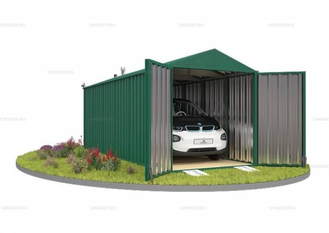 Хозблок SKOGGY секционный с двускатной крышей 6 х 2 м, зелёный мох Хозблок SKOGGY секционный с двускатной крышей 6 х 2 м, зелёный мох