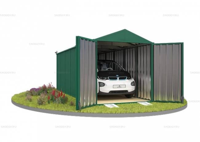 Хозблок SKOGGY секционный с двускатной крышей 6 х 2 м, зелёный мох Хозблок SKOGGY секционный с двускатной крышей 6 х 2 м, зелёный мох