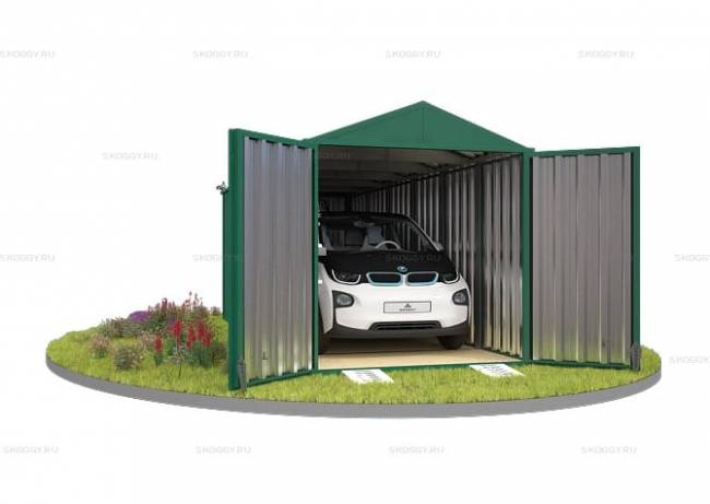 Хозблок SKOGGY секционный с двускатной крышей 6 х 2 м, зелёный мох Хозблок SKOGGY секционный с двускатной крышей 6 х 2 м, зелёный мох