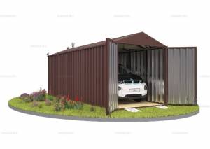 Хозблок SKOGGY секционный с двускатной крышей 6 х 2 м, шоколадный