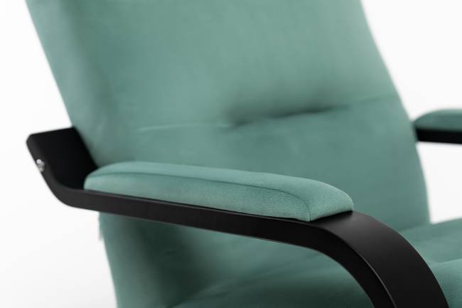 Кресло Leset Оскар Венге V43 зелёный