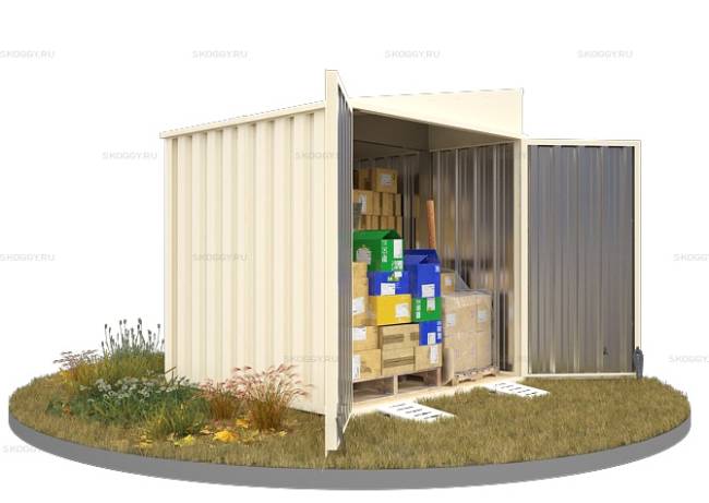 Хозблок SKOGGY секционный с односкатной крышей 2 х 2 м, слоновая кость Хозблок SKOGGY секционный с односкатной крышей 2 х 2 м, слоновая кость