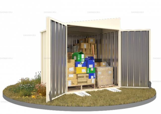 Хозблок SKOGGY секционный с односкатной крышей 2 х 2 м, слоновая кость Хозблок SKOGGY секционный с односкатной крышей 2 х 2 м, слоновая кость