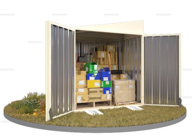 Хозблок SKOGGY секционный с односкатной крышей 2 х 2 м, слоновая кость Хозблок SKOGGY секционный с односкатной крышей 2 х 2 м, слоновая кость