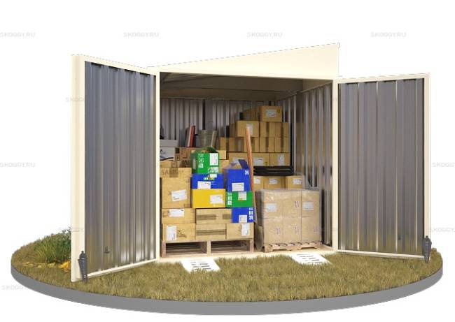 Хозблок SKOGGY секционный с односкатной крышей 2 х 2 м, слоновая кость Хозблок SKOGGY секционный с односкатной крышей 2 х 2 м, слоновая кость