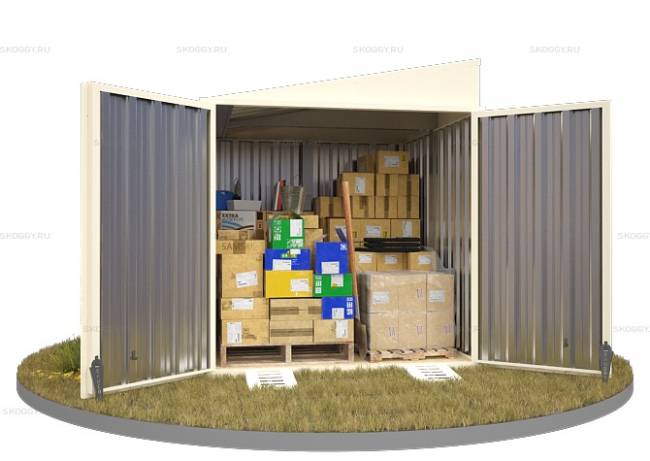 Хозблок SKOGGY секционный с односкатной крышей 2 х 2 м, слоновая кость Хозблок SKOGGY секционный с односкатной крышей 2 х 2 м, слоновая кость