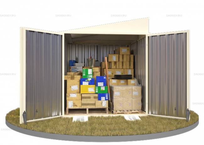 Хозблок SKOGGY секционный с односкатной крышей 2 х 2 м, слоновая кость Хозблок SKOGGY секционный с односкатной крышей 2 х 2 м, слоновая кость