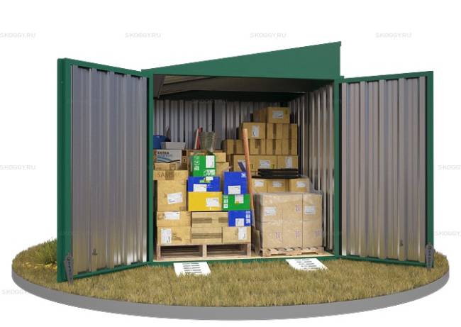Хозблок SKOGGY секционный с односкатной крышей 2 х 2 м, зелёный мох Хозблок SKOGGY секционный с односкатной крышей 2 х 2 м, зелёный мох
