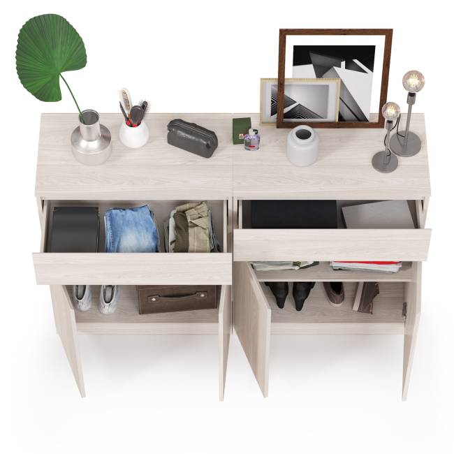 Два комода-тумбы Ника цвет ясень анкор светлый