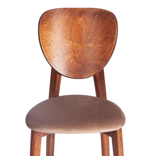 Стул DIAMANTE мягкое сидение / 1 шт. в упаковке бук, 42x42x85см, коричневый, ткань Tenerife Mocco коричневый бук