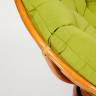 Кресло-качалка PAPASAN/ПАПАСАН w 23/01 B /с подушкой/ 115х78х104 см, Cognac (коньяк), флок Олива, 23 Cognac (коньяк)