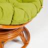 Кресло-качалка PAPASAN/ПАПАСАН w 23/01 B /с подушкой/ 115х78х104 см, Cognac (коньяк), флок Олива, 23 Cognac (коньяк)