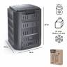 Компостер Prosperplast Compogreen 320 л черный Компостер Prosperplast Compogreen 320 л черный