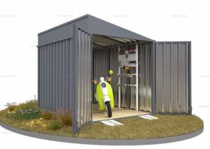 Хозблок SKOGGY секционный с односкатной крышей 3 х 2 м, брутальный серый