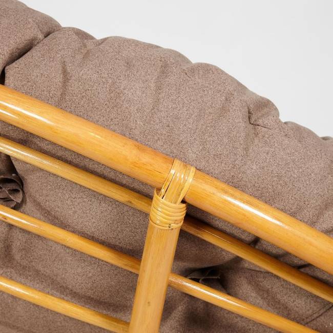 Кресло-качалка PAPASAN/ПАПАСАН w 23/01 B /с подушкой/ 115х78х104 см, Honey (мед), экошерсть Коричневый, 1811-5 Honey (мед)