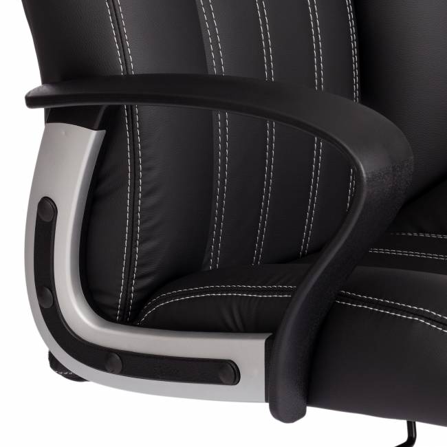 Кресло OXFORD хром кож/зам, черный, 36-6 черный кож/зам