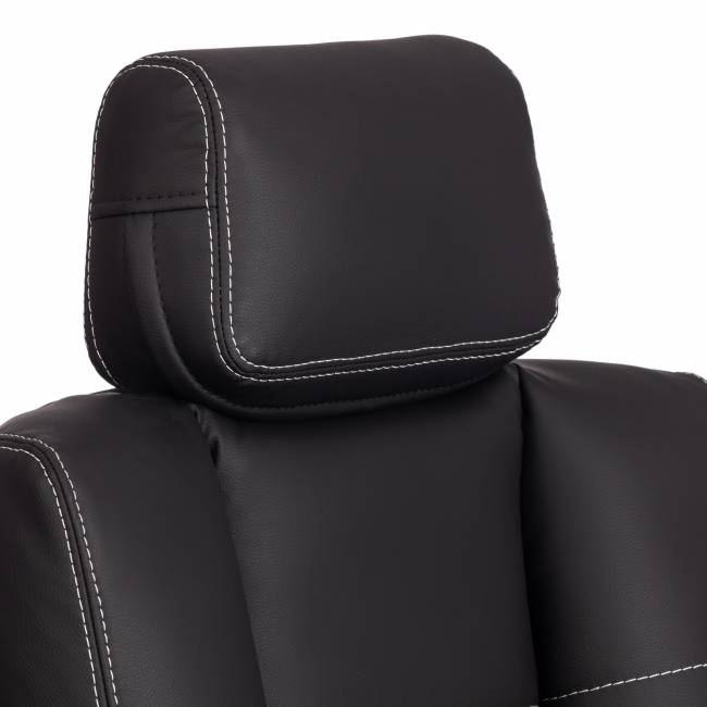 Кресло OXFORD хром кож/зам, черный, 36-6 черный кож/зам