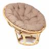 Кресло PAPASAN ECO/ПАПАСАН ЭКО P115-1/SP STD /c подушкой, ремешками/ Natural (натуральный), экошерсть Коричневый, 1811-5 Natural (натуральный)