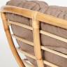 Кресло PAPASAN ECO/ПАПАСАН ЭКО P115-1/SP STD /c подушкой, ремешками/ Natural (натуральный), экошерсть Коричневый, 1811-5 Natural (натуральный)