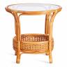 ТЕРРАСНЫЙ КОМПЛЕКТ "PELANGI" (стол со стеклом + 2 кресла) / с подушками / ротанг, кресло 65х65х77см, стол диаметр 64х61см, Honey (мед) Honey (мед) ротанг