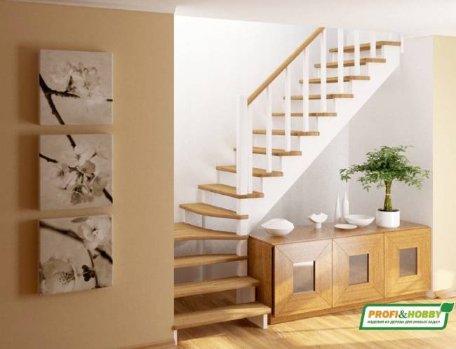 Деревянная лестница К-031м/1