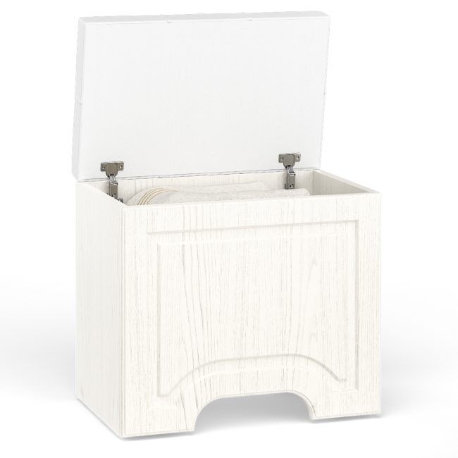 Пуф Ливерпуль 14.02 цвет ясень ваниль/белый/эко-кожа гранд белый