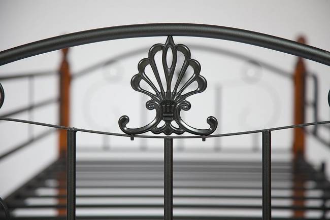 Кровать BOLERO двухярусная дерево гевея/металл, 90*200 см (bunk bed), красный дуб/черный дуб темный дерево гевея/металл Кровать BOLERO двухярусная дерево гевея/металл, 90*200 см (bunk bed), красный дуб/черный дуб темный дерево гевея/металл