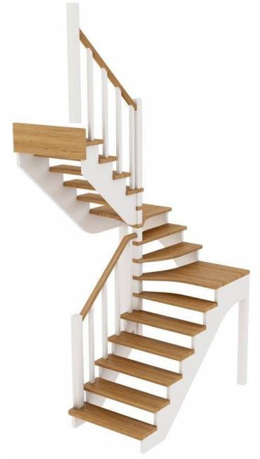 Деревянная лестница К-033м Деревянная лестница К-033м