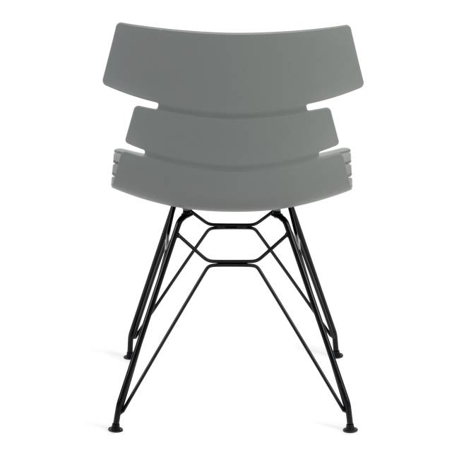 Стул HANSEN (mod. 622N) / 1 шт. в упаковке пластик/металл/эко кожа, 51х47х80 см, высота до сиденья 45 см, серый/черный серый/черный пластик/металл/эко кожа