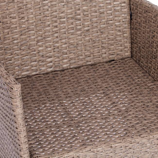 Лаундж сет [диван+2кресла+столик+подушки] (мод.210013 А) пластиковый ротанг, 107х60х83см/60х60х83см/79,5х45,5х34см, серый, ткань DB-11 светло-серый серый, ткань: DB-11 светло-серый пластиковый ротанг