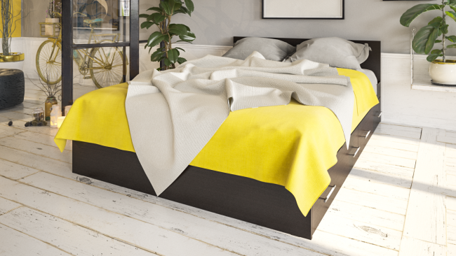 Кровать с ящиками Стандарт 1400 цвет венге Кровать с ящиками Стандарт 1400 цвет венге