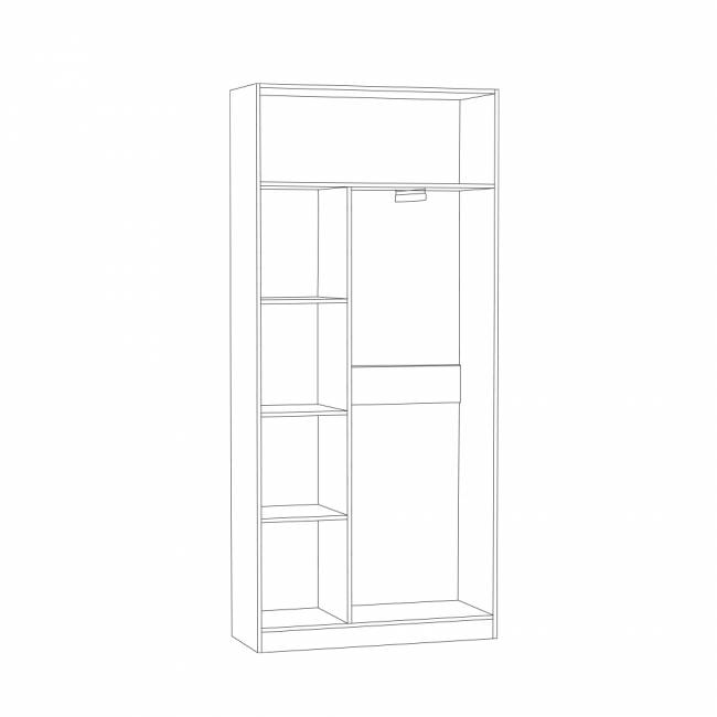 Ливерпуль Шкаф для одежды + карниз