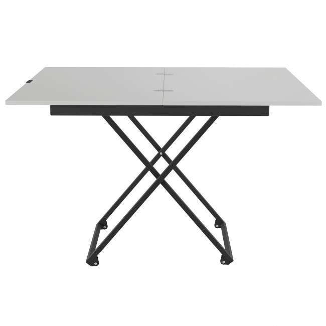 Стол универсальный трансформируемый АНДРЭ Loft ЛДСП белый/чёрный