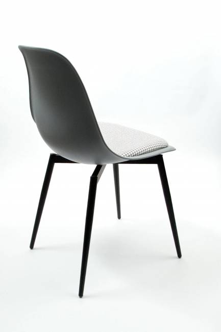 Стул Туссе чёрный /серый, серый ГЛ