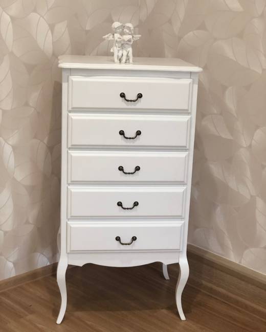 Комод Малонн Ави 5 ящиков Белый