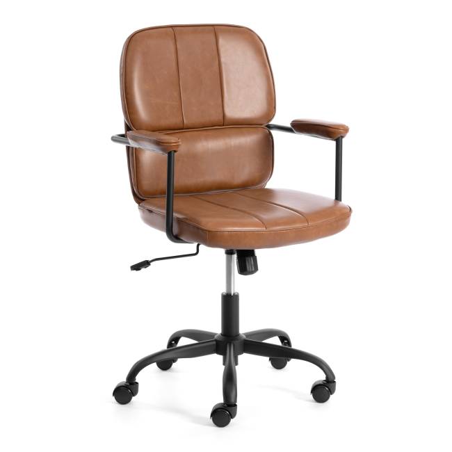 Кресло ALPHA иск. кожа, Brown (коричневый), 60 х 60 х 100 см коричневый иск. кожа