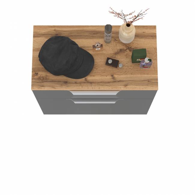 Тумба для обуви Октава 16.127 цвет серый графит/дуб крафт золотой Тумба для обуви Октава 16.127 цвет серый графит/дуб крафт золотой