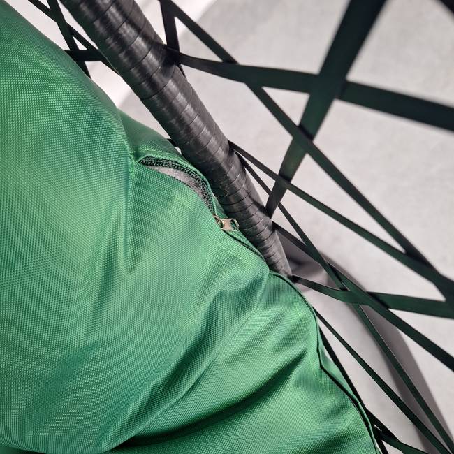 Кресло подвесное Кокон XL (стойка+основание.черн.,корзн.черн.,подуш тём-зеленый) Кресло подвесное Кокон XL (стойка+основание.черн.,корзн.черн.,подуш тём-зеленый)