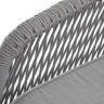 "Канны" правый модуль плетеный из роупа, каркас алюминий белый шагрень, роуп светло-серый круглый, ткань светло-серая