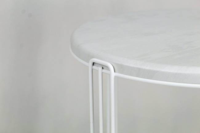 Столик кофейный SHT-CT33-1 белый муар / бетон лофт