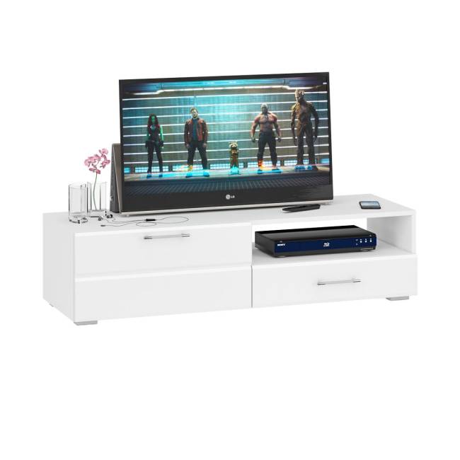 Спальня белая Стандарт № 3 с кроватью 1200 цвет белый/фасады ТВ тумбы МДФ белый глянец Спальня белая Стандарт № 3 с кроватью 1200 цвет белый/фасады ТВ тумбы МДФ белый глянец