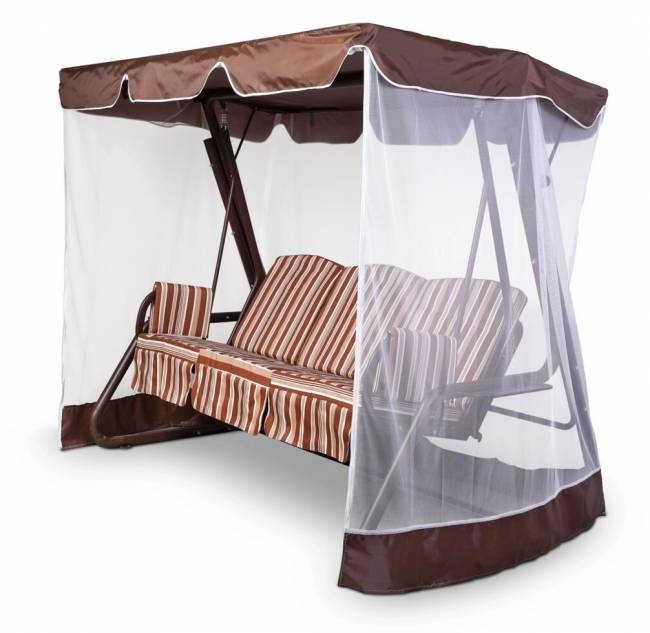 Тент-крыша + москитная сетка Элит Люкс/Оазис 210х125х185, шоколад