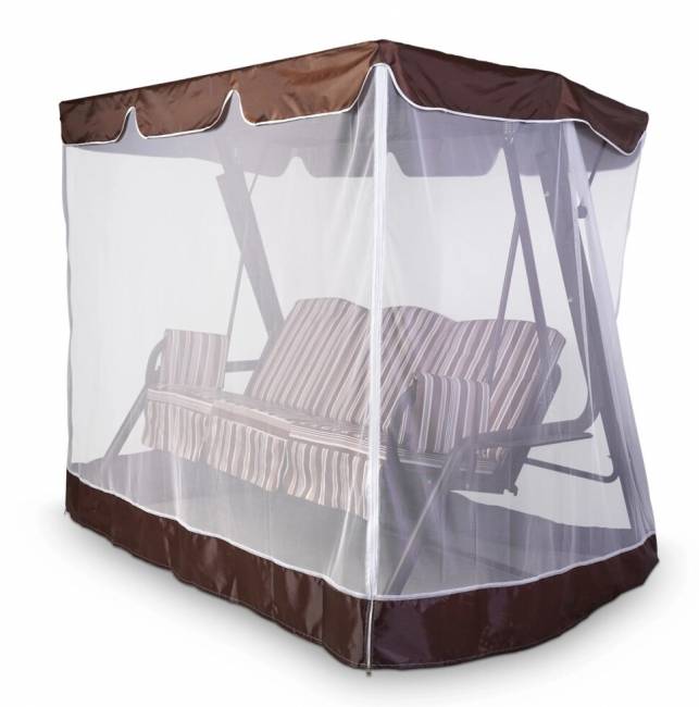 Тент-крыша + москитная сетка Элит Люкс/Оазис 210х125х185, шоколад