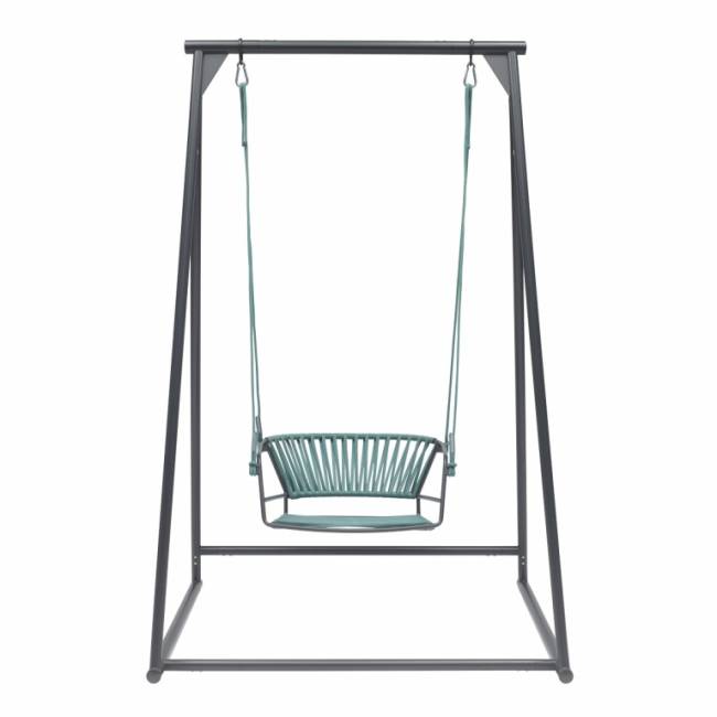 Качели плетеные Lisa Swing антрацит, ментоловый 1450х1200х2220 мм Качели плетеные Lisa Swing антрацит, ментоловый 1450х1200х2220 мм