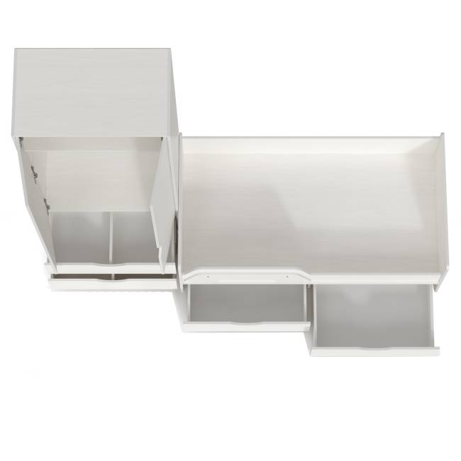 Кровать детская с ящиками со шкафом Уна цвет белый Кровать детская с ящиками со шкафом Уна цвет белый