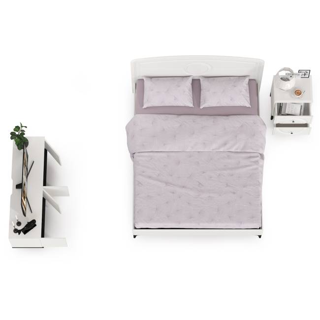 Комплект мебели в спальню Валенсия № 11 цвет белый шагрень/чёрный Комплект мебели в спальню Валенсия № 11 цвет белый шагрень/чёрный