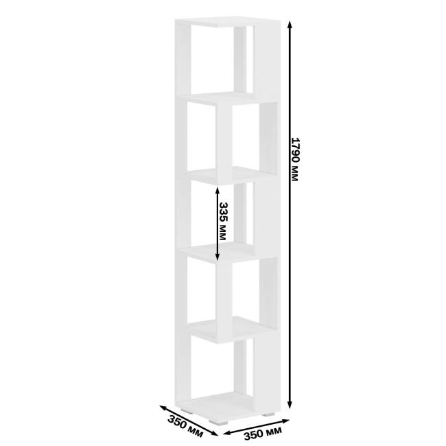 Комплект их 3-х открытых стеллажей цвет белый